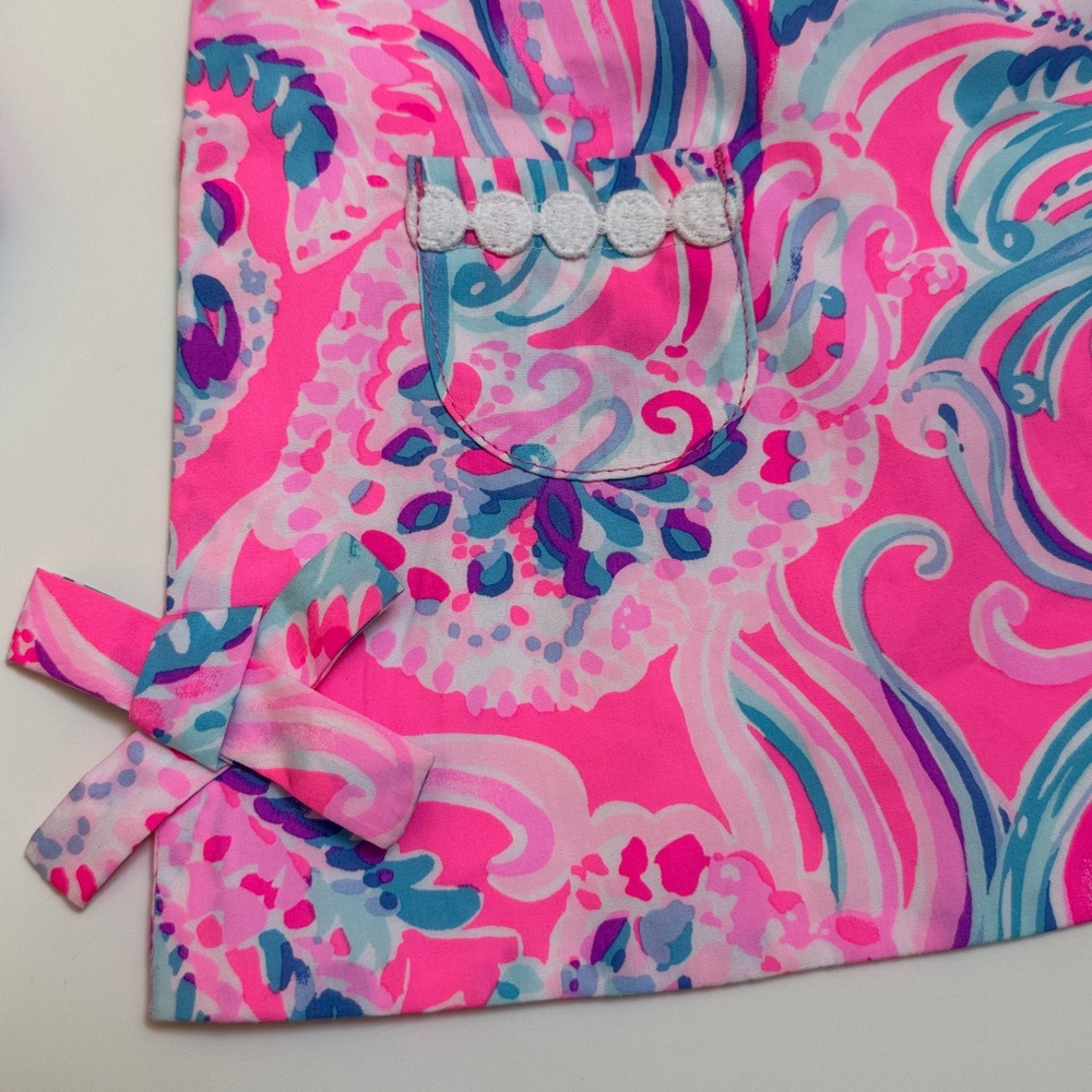 NWOT Lilly Pulitzer Pink & Aqua Swirl Dress with Matching Bloomers | 3-6 months - Picture 3 of 7